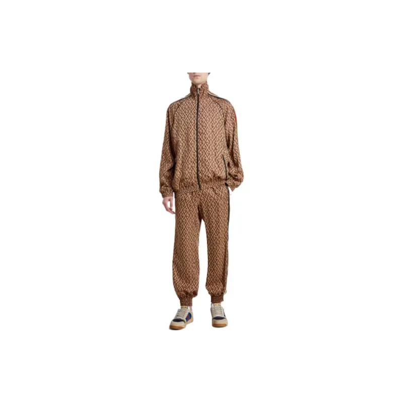 GUCCI Knitted Sweatpants Men's Brown-1