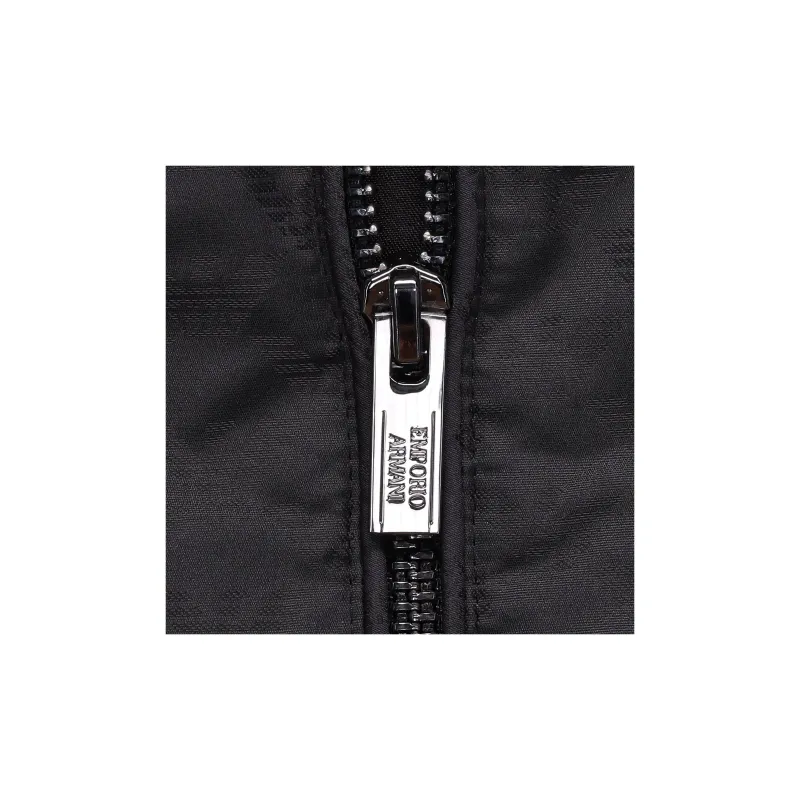 EMPORIO ARMANI Monogram Pattern Zipped Hooded Jacket-7