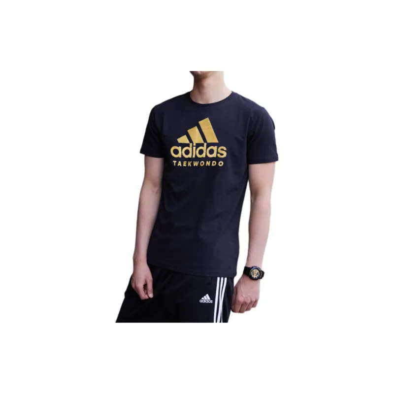 Adidas T Shirt Men's Black Gold-3