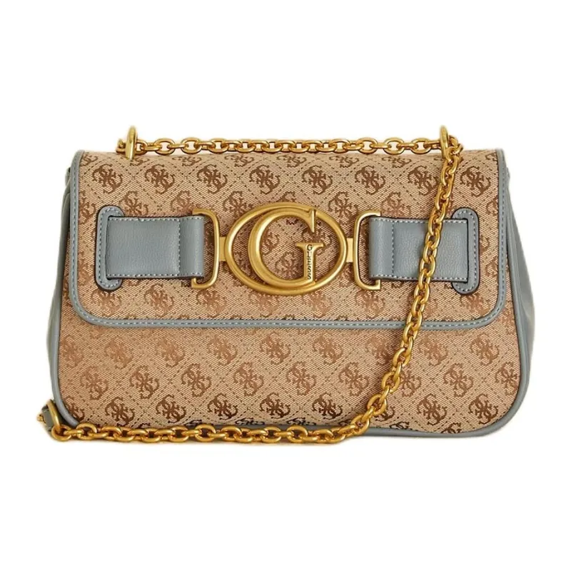 GUESS Artificial Leather Shoulder Bag Crossbody Bag Regular Women's Blue-0