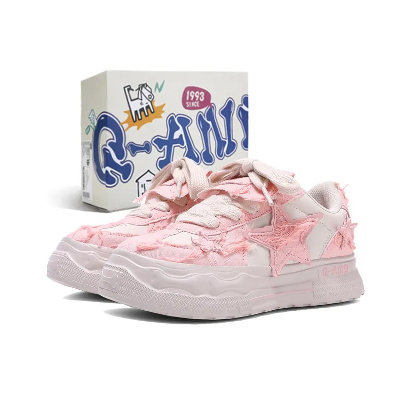 Q AND Coverage Wear Resistant Slip Resistant Low Top Skateboard Shoes Unisex-0