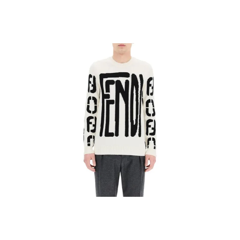 FENDI Sweaters Men White-2