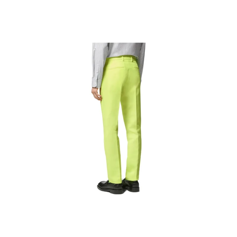 VERSACE Casual Pants Men Yellow Green-3