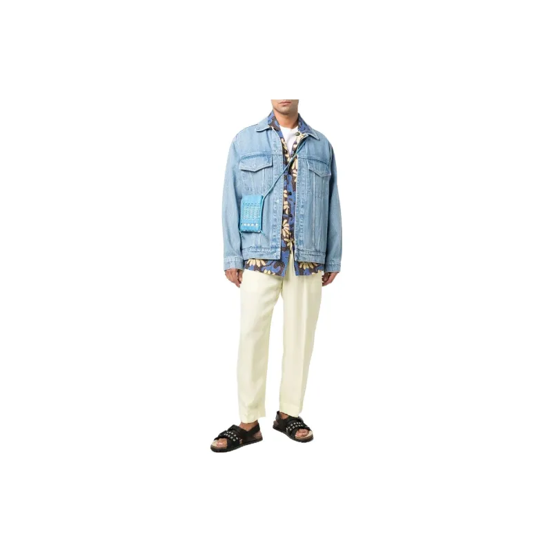 NANUSHKA Denim Jackets Men Blue-1