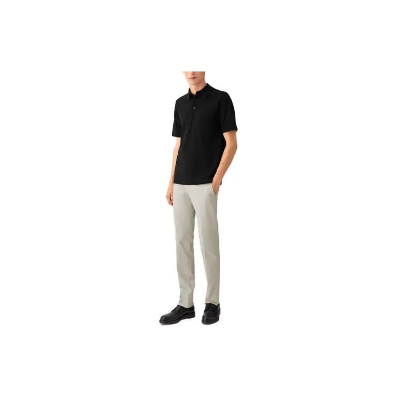 HERMES Polo Shirts Men Black-3
