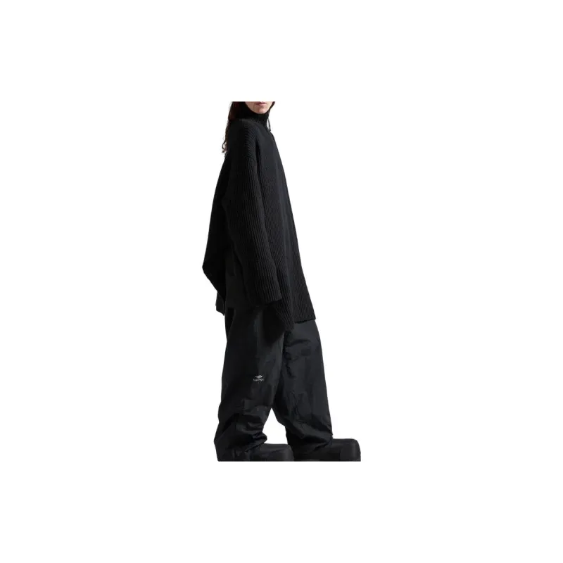Balenciaga Half Zip High Neck Poncho-5