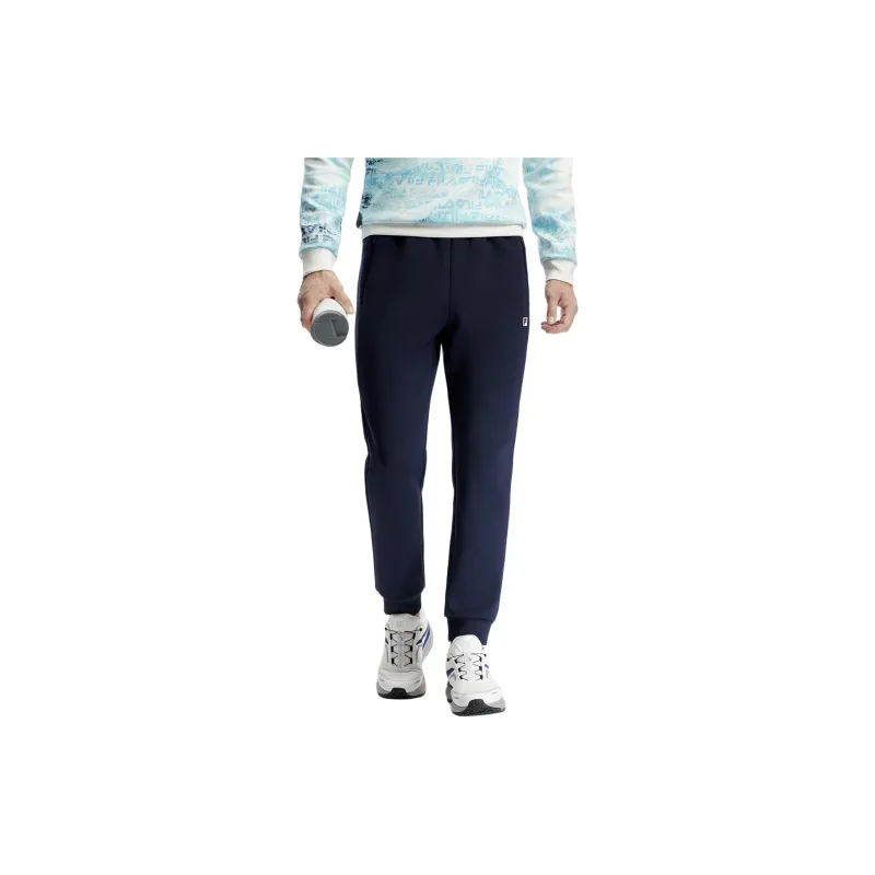 FILA Knitted Sweatpants Men's Navy Blue-3