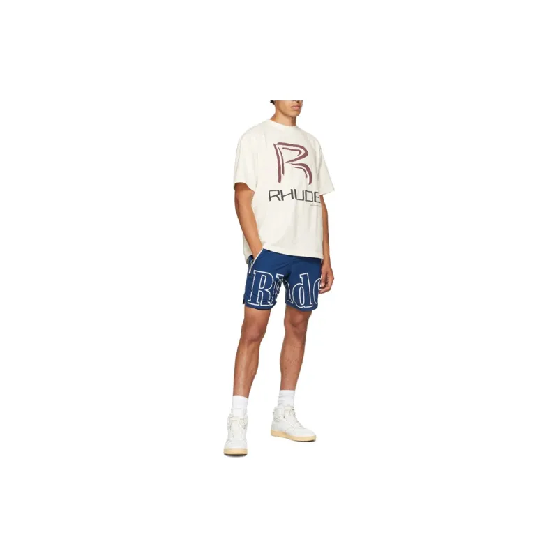 RHUDE Casual Shorts Men Blue-2