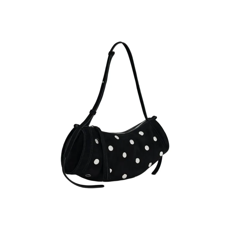 ZARA Sheepskin Shoulder Bag Small Size Women's Black-1