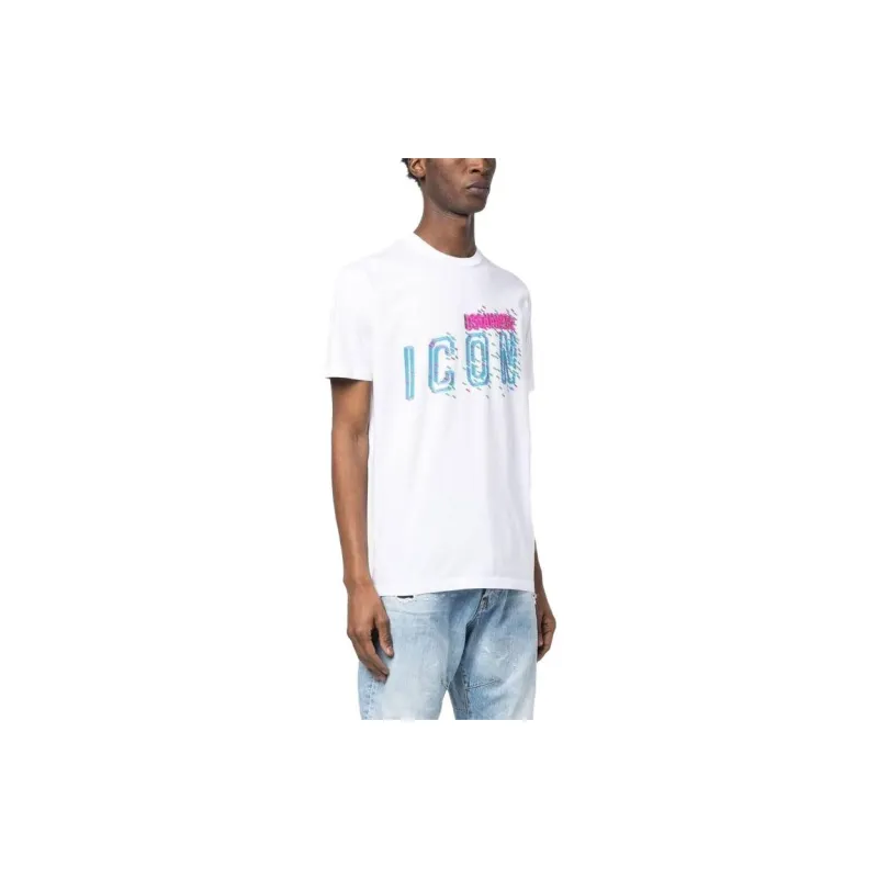 Dsquared2 Icons Pixel Logo Cool Fit T Shirt-3