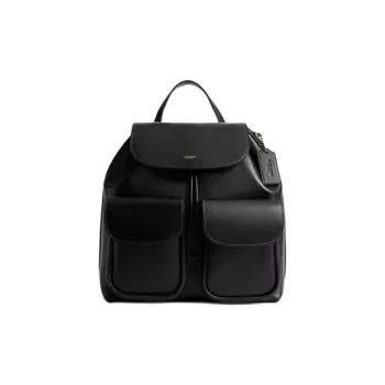 COACH Crosby Grain Leather Backpack Large Size Women's Black