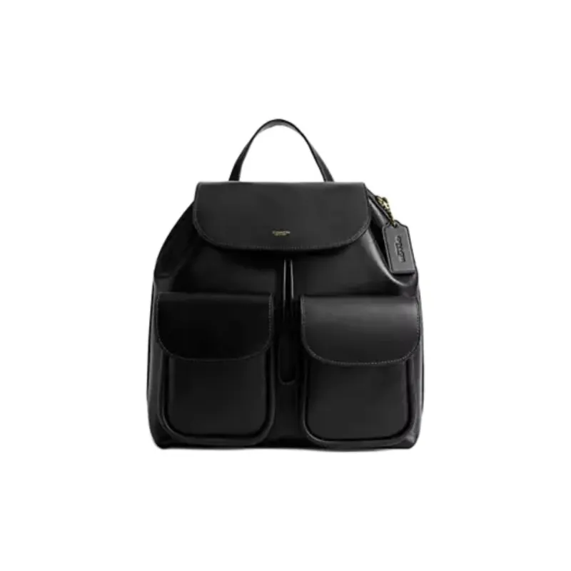 COACH Crosby Grain Leather Backpack Large Size Women's Black-0