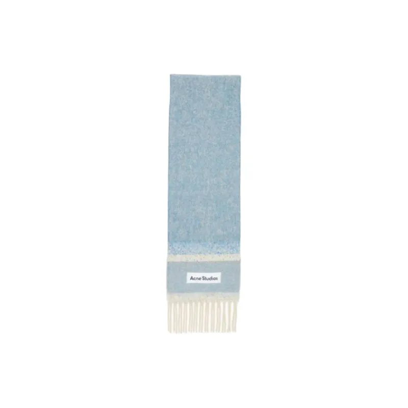 Acne Studios Logo Patch Fringed Scarf-0