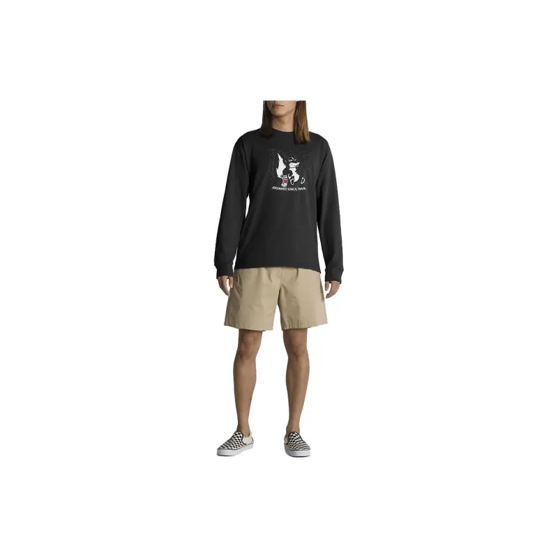 Vans Skunked Long Sleeve T-Shirt T-Shirt Unisex Black-2