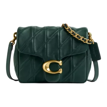 COACH Tabby Nappa Leather Crossbody Bag Shoulder Bag Small Size Women's Forest Green