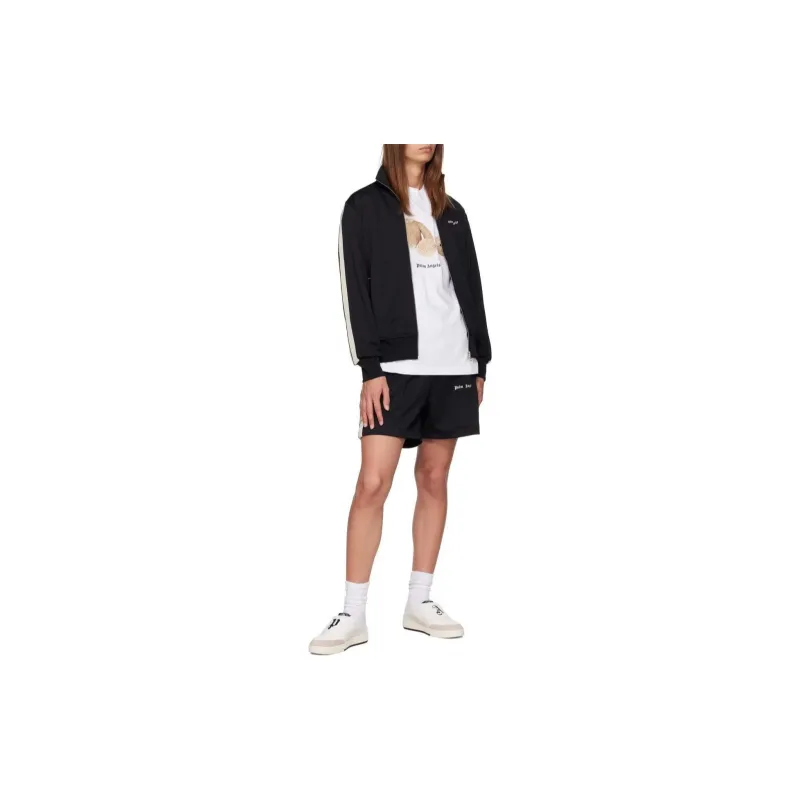 PALM ANGELS Logo Embroidered Zipped Sweatshirt-3