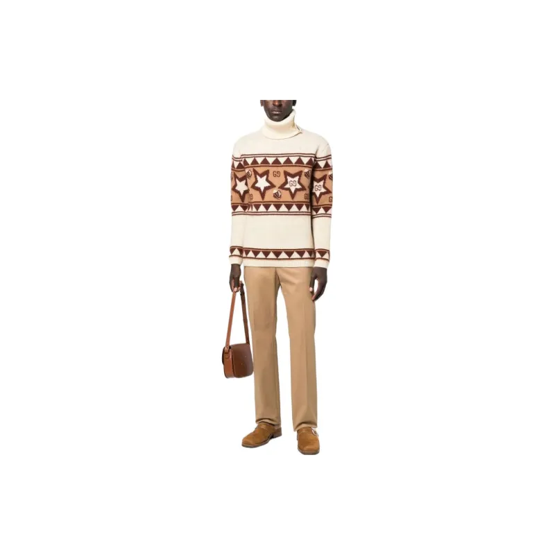 GUCCI Star pattern Roll Neck Jumper-1