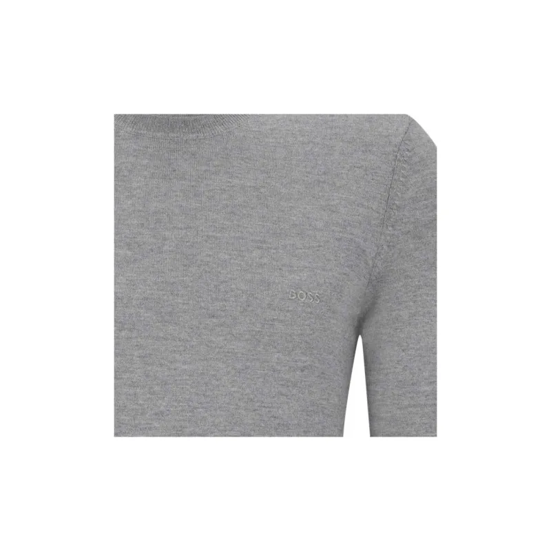 HUGO BOSS Logo Embroidered Crewneck Jumper-9