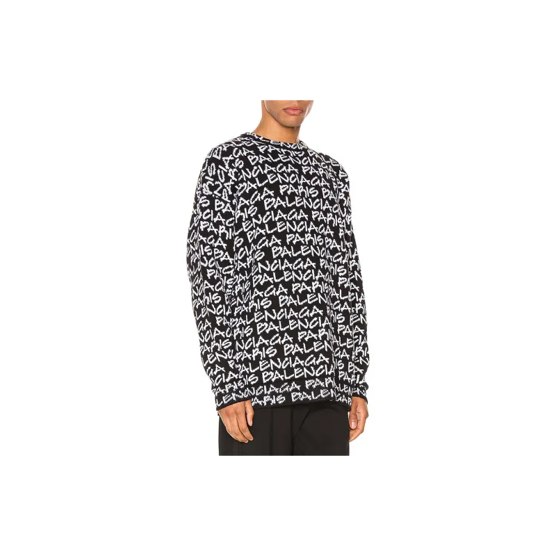 Balenciaga Sweaters Men Black/White-3