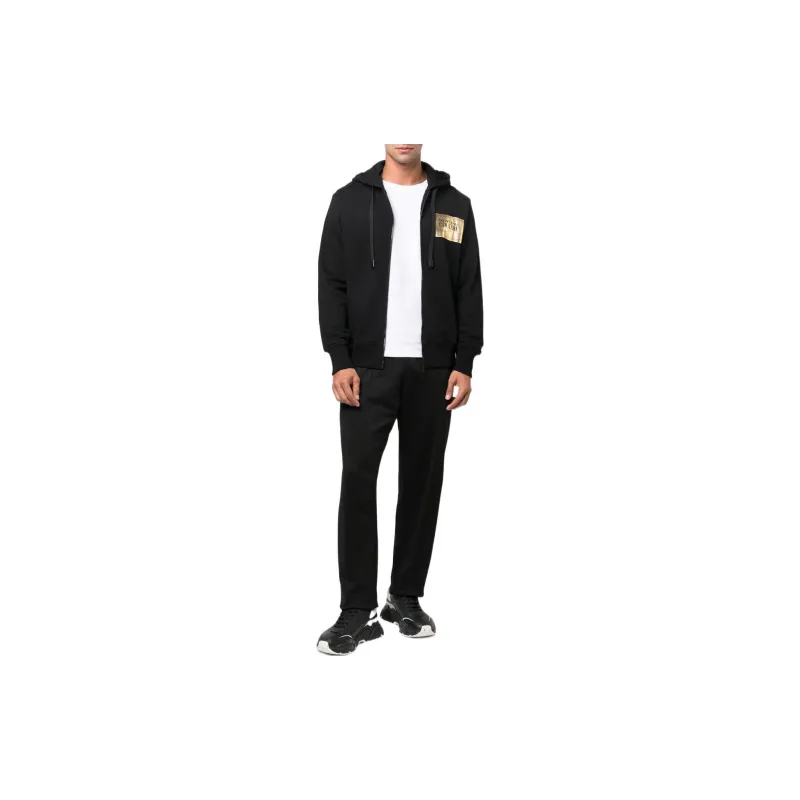 VERSACE JEANS COUTURE Logo print Zipped Hoodie-1