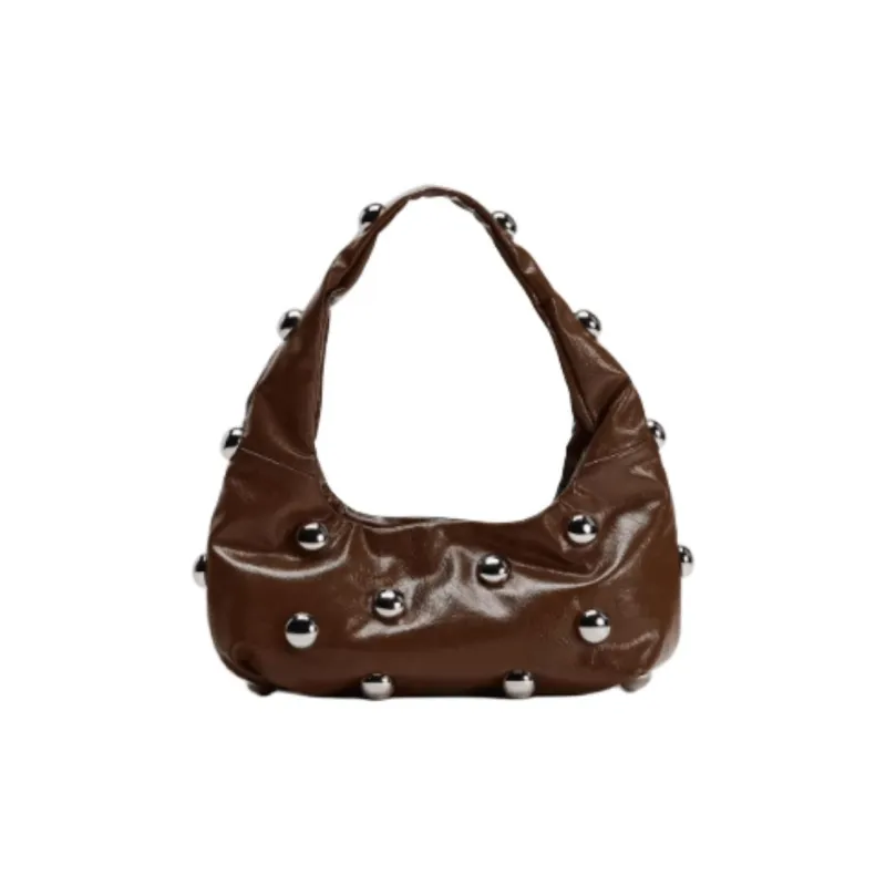ZARA PU Shoulder Bag Small Size Women's Brown-0
