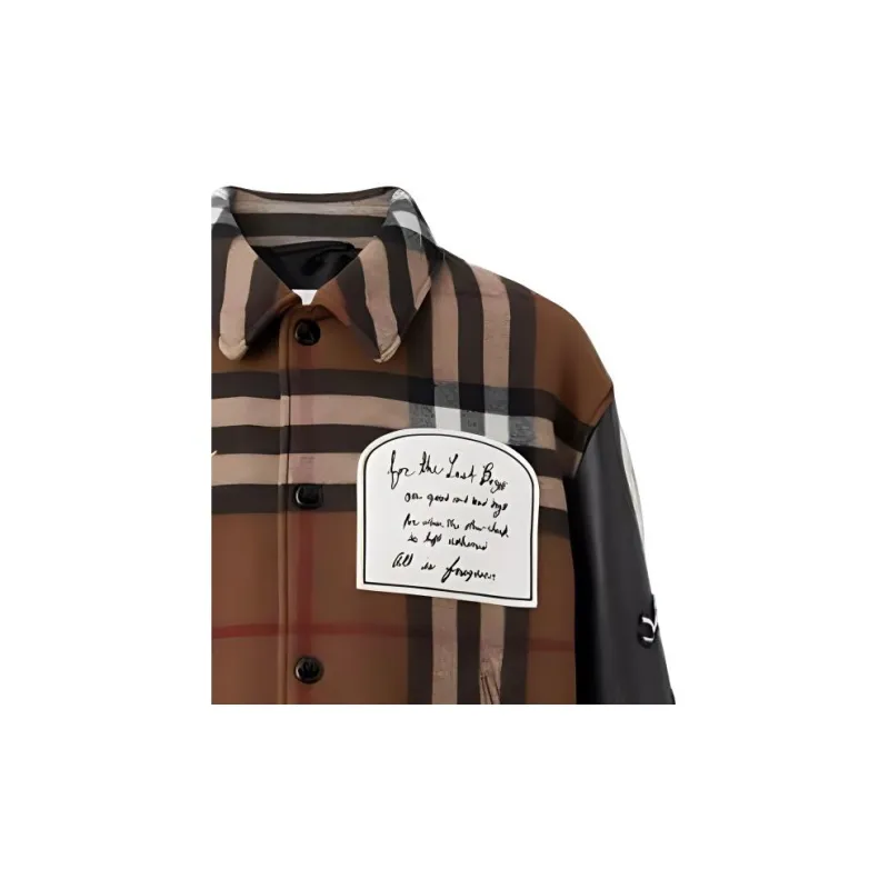 Burberry Checked Button-Up Bomber Jacket-4