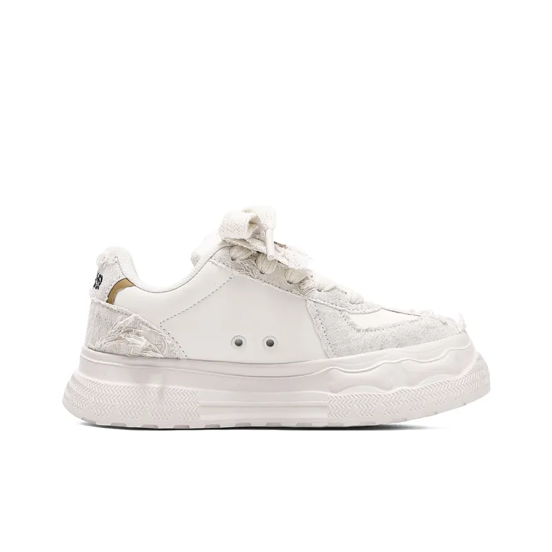 Q AND Coverage Slip Resistant, Abrasion Resistant, Height Increasing Low Top Skateboard Shoes Unisex Beige-2