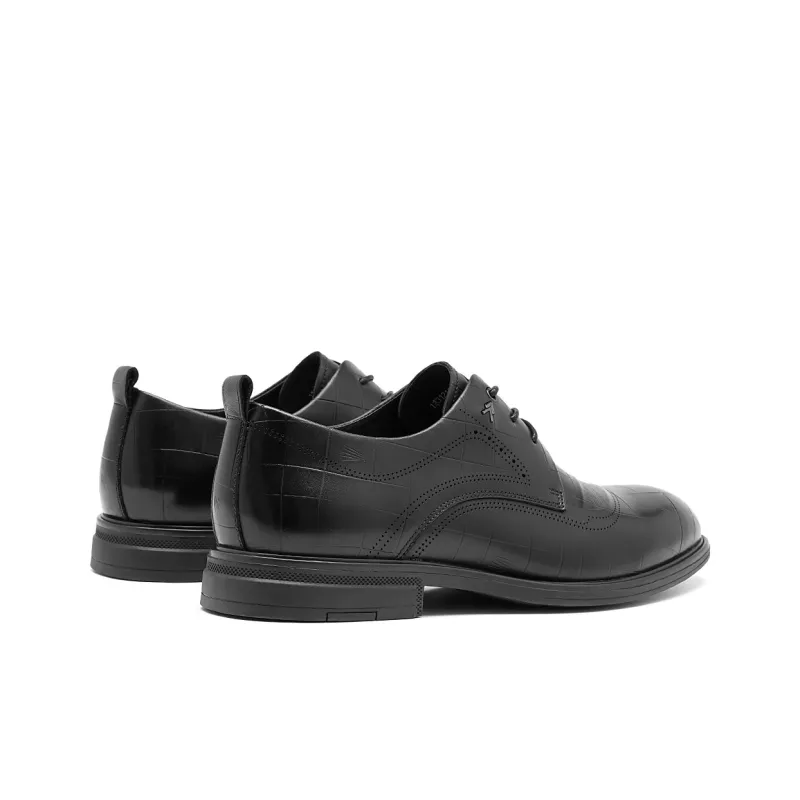 AOKANG Dress Shoes Men Low Top Black-1