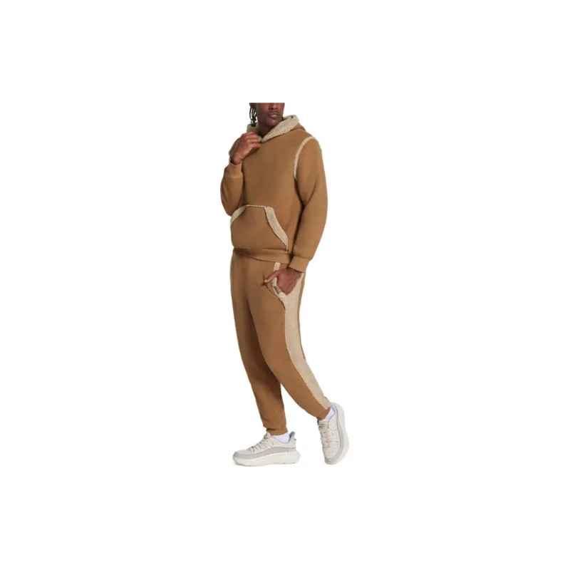 UGG Evren Bonded Fleece Hoodie Sweatshirt Men's Brown-1