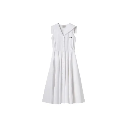 MIU MIU Sleeveless Dresses Women's White