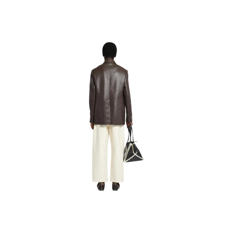 NANUSHKA Leather Jacket Men's Coffee-2