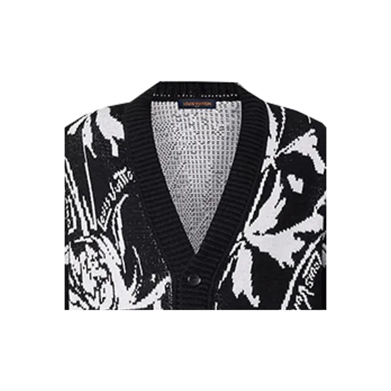 LOUIS VUITTON Thistle Jacquard Cardigan-5