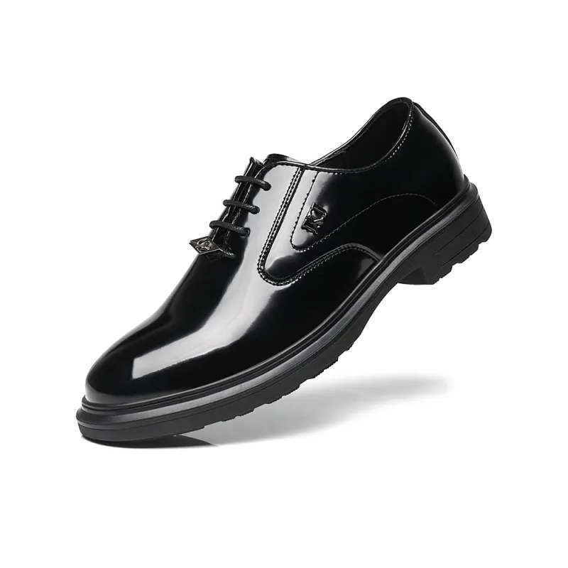 KJ Dress Shoes Men Low Top Black-6