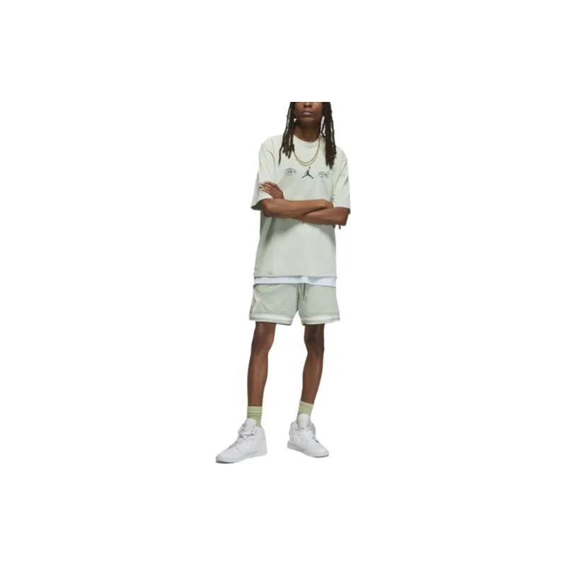 JORDAN T Shirts Men Aqua Blue-2