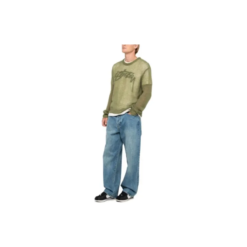Stussy Loose Knit Logo Sweater-4