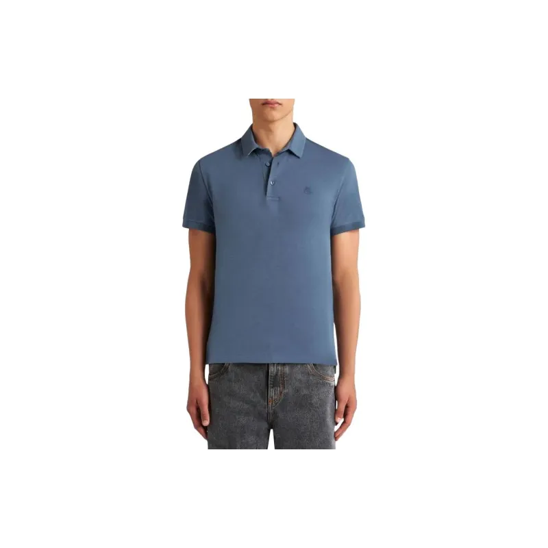 ETRO Logo Embroidered Short Sleeved Polo Shirt-2