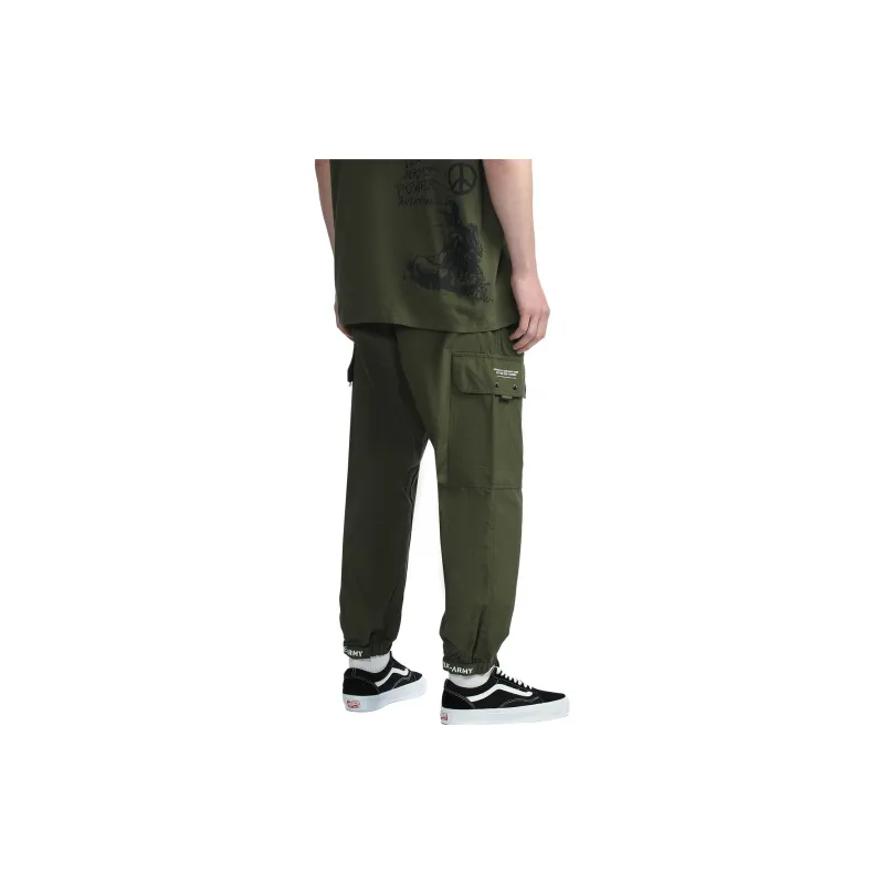 Izzue Casual Pants Unisex Army Green-3