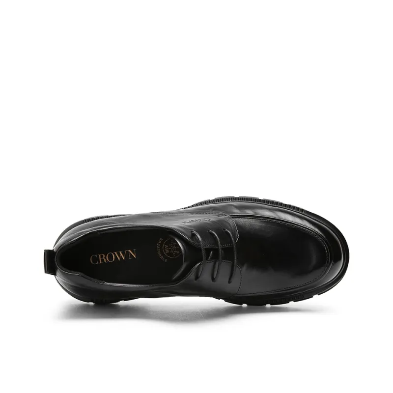 CROWN Men's Casual Shoes Men Low Top Black-2
