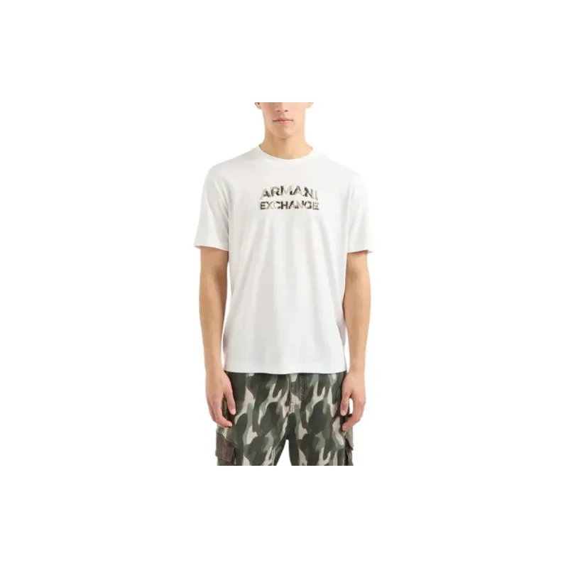 ARMANI EXCHANGE Camouflage logo Cotton T shirt-2