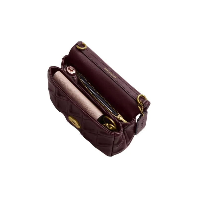 COACH Tabby Nappa Leather Crossbody Bag Shoulder Bag Small Size Women's Burgundy-4