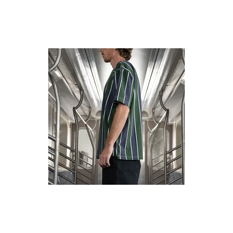 Dickies X JAKE HAYES T Shirts Men Blue Needle Green Stripes-5