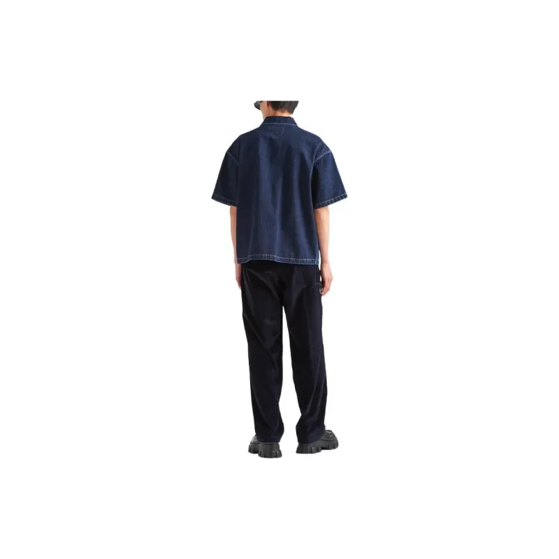 PRADA FW22 Shirt Men's Marine Blue-2