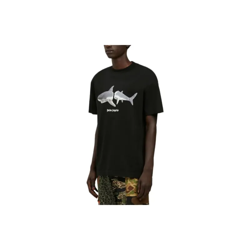 PALM ANGELS Shark Organic cotton T shirt-2