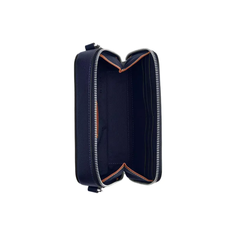 COACH Charter Polished Pebble Leather Crossbody Bag, Shoulder Bag Trumpets Men's Dark Blue-4