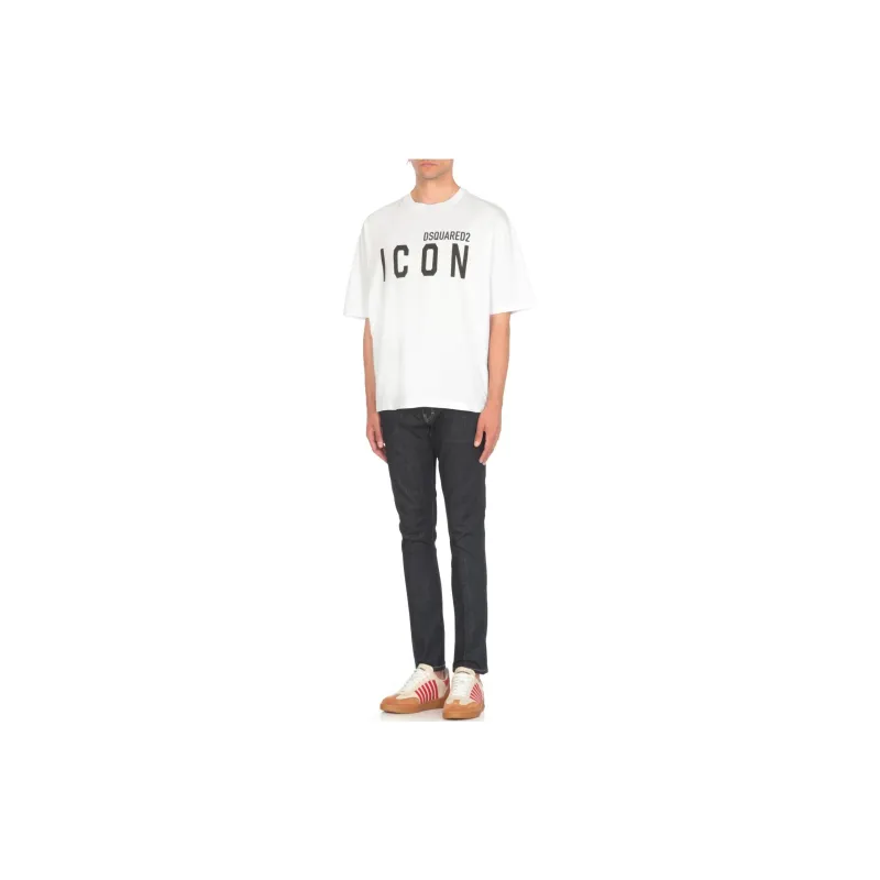 DSQUARED 2 Icon Logo Printed Crewneck T Shirt-2