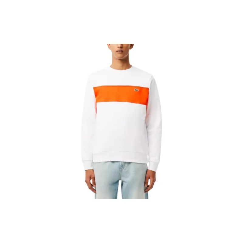 LACOSTE T Shirt Men's White Orange-1