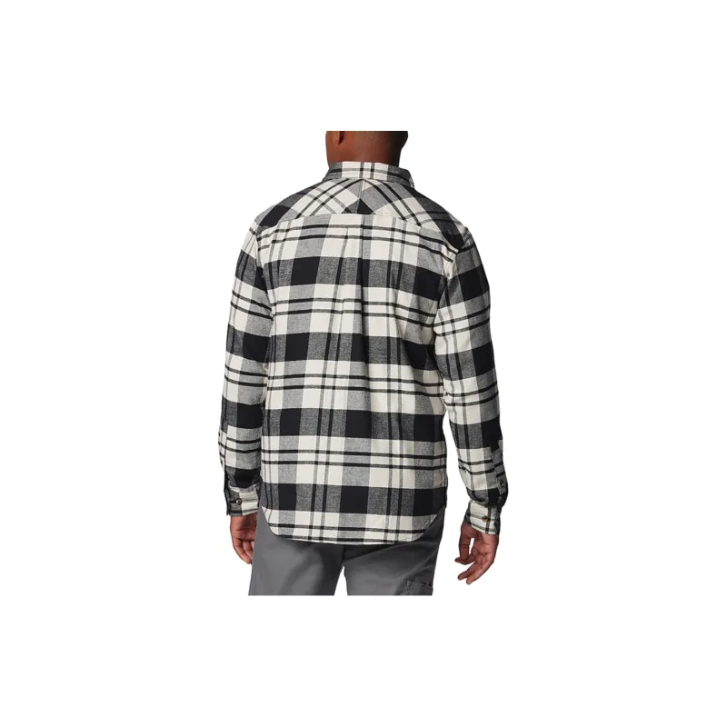 Columbia Mustard Flare Gun Stretch Flannel Long Sleeve Shirt Shirt Men's Black River Cross-1