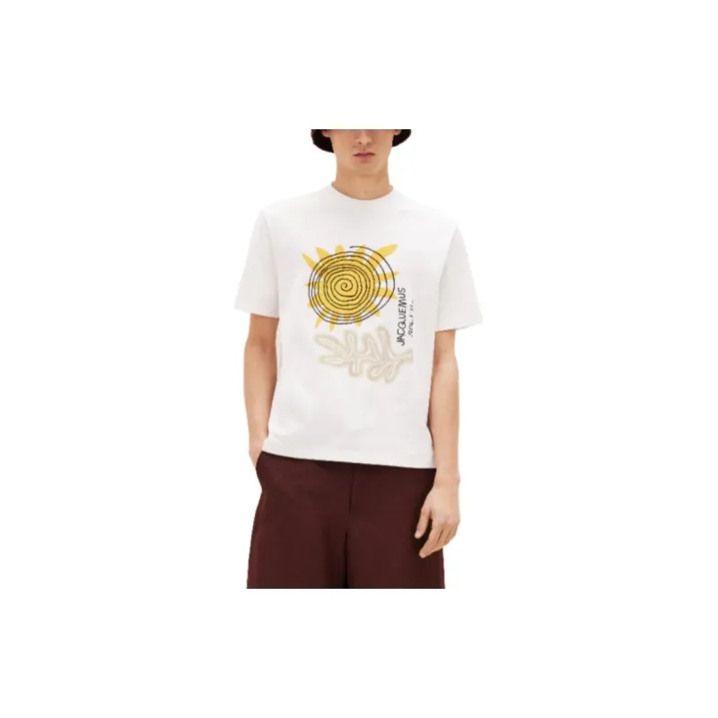 Jacquemus X Saks Co-branded SS23 T-Shirts Men Beige-1