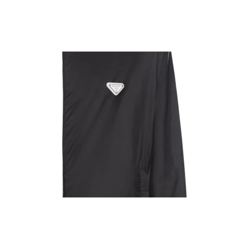 PRADA Logo Plaque Zip Up Jacket-4