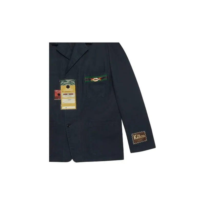 GUCCI Interlocking G Horsebit Embellished Blazer-5